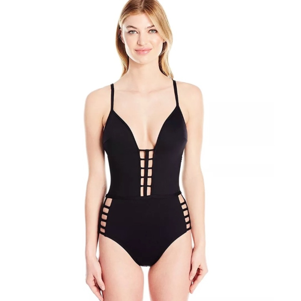 Kenneth Cole Caged Swimsuit Large
